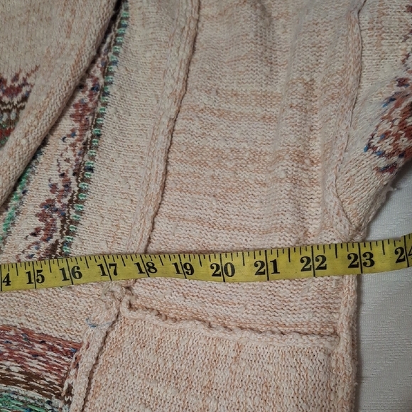 Pilcro Urban Outfitters Boho Multicolor V-neck Sweater Sz Sm - Picture 9 of 12